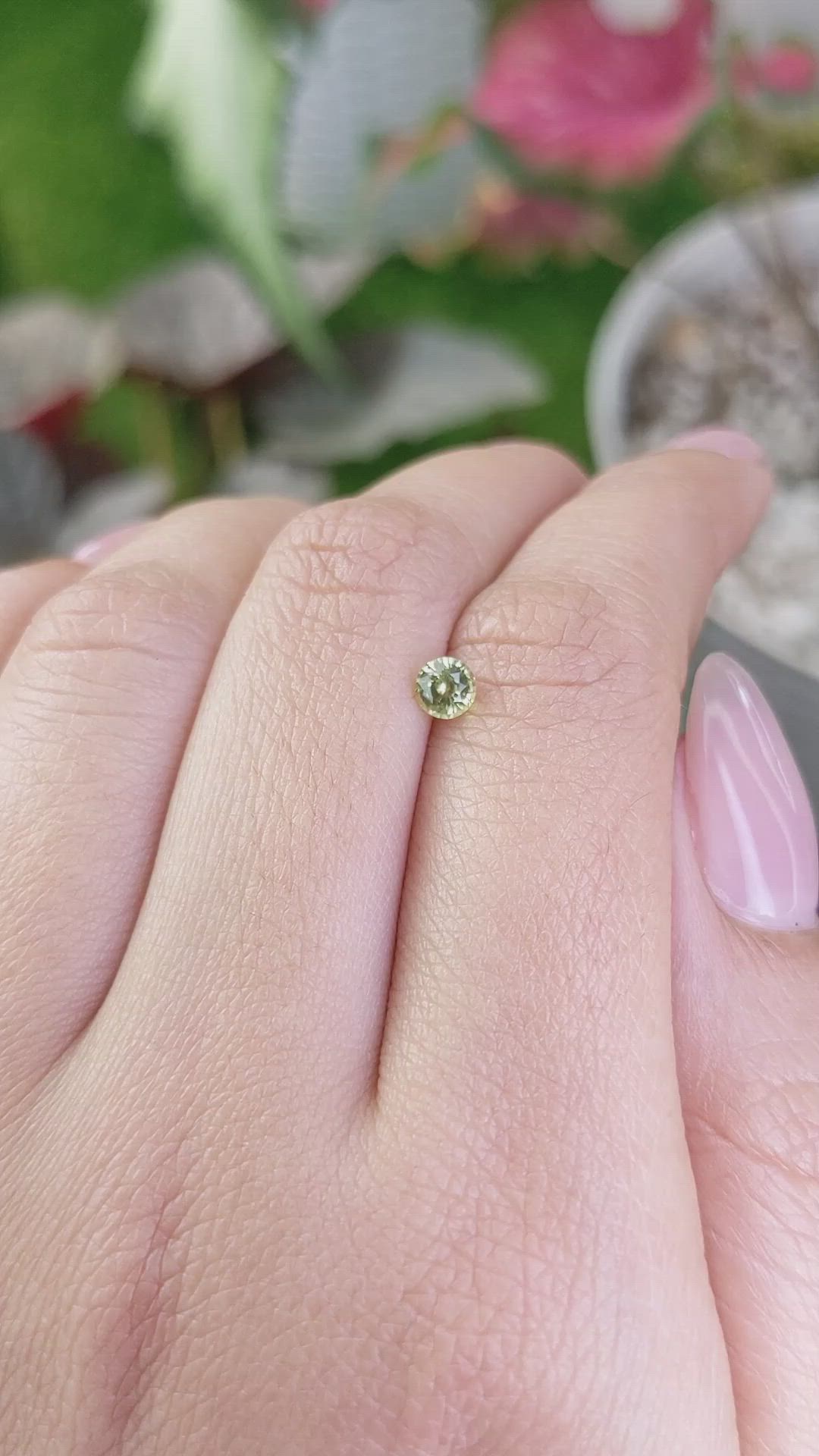 0.39 Ct. Chrysoberyl from Ceylon (Sri Lanka) Size Video