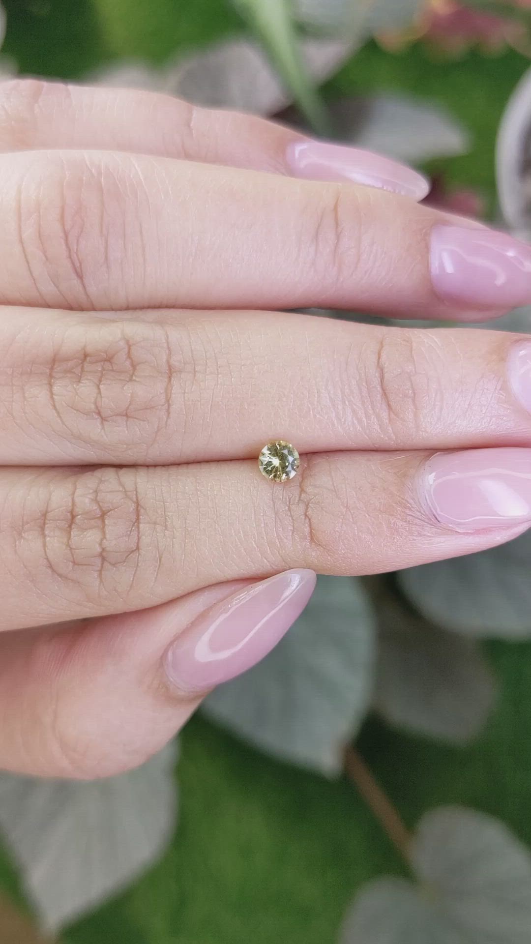 0.35 Ct. Greenish Yellow Chrysoberyl from Ceylon (Sri Lanka) Size Video