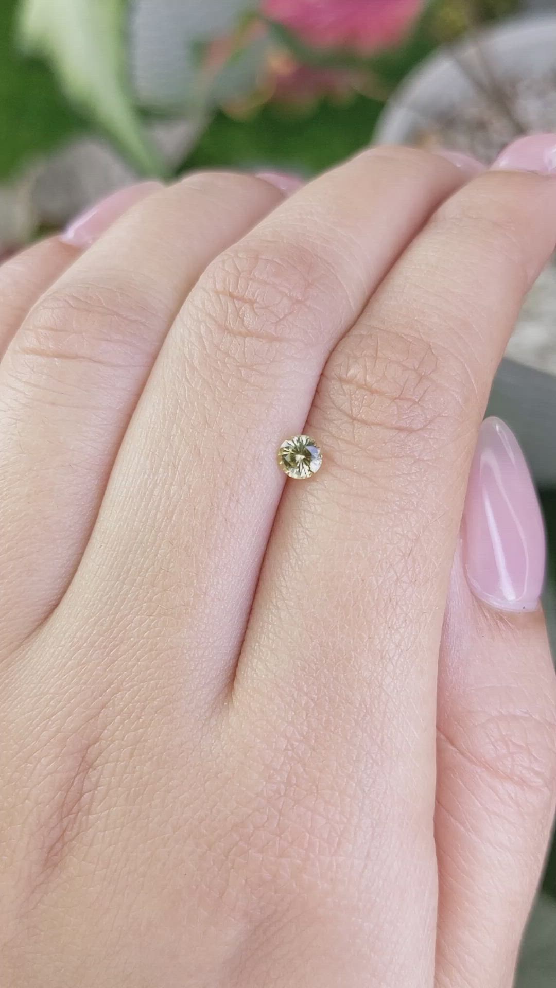 0.35 Ct. Chrysoberyl from Ceylon (Sri Lanka) Size Video