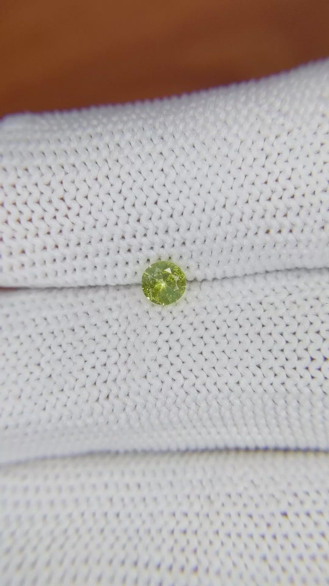 0.26 Ct. Yellowish Green Chrysoberyl from Ceylon (Sri Lanka) Size Video