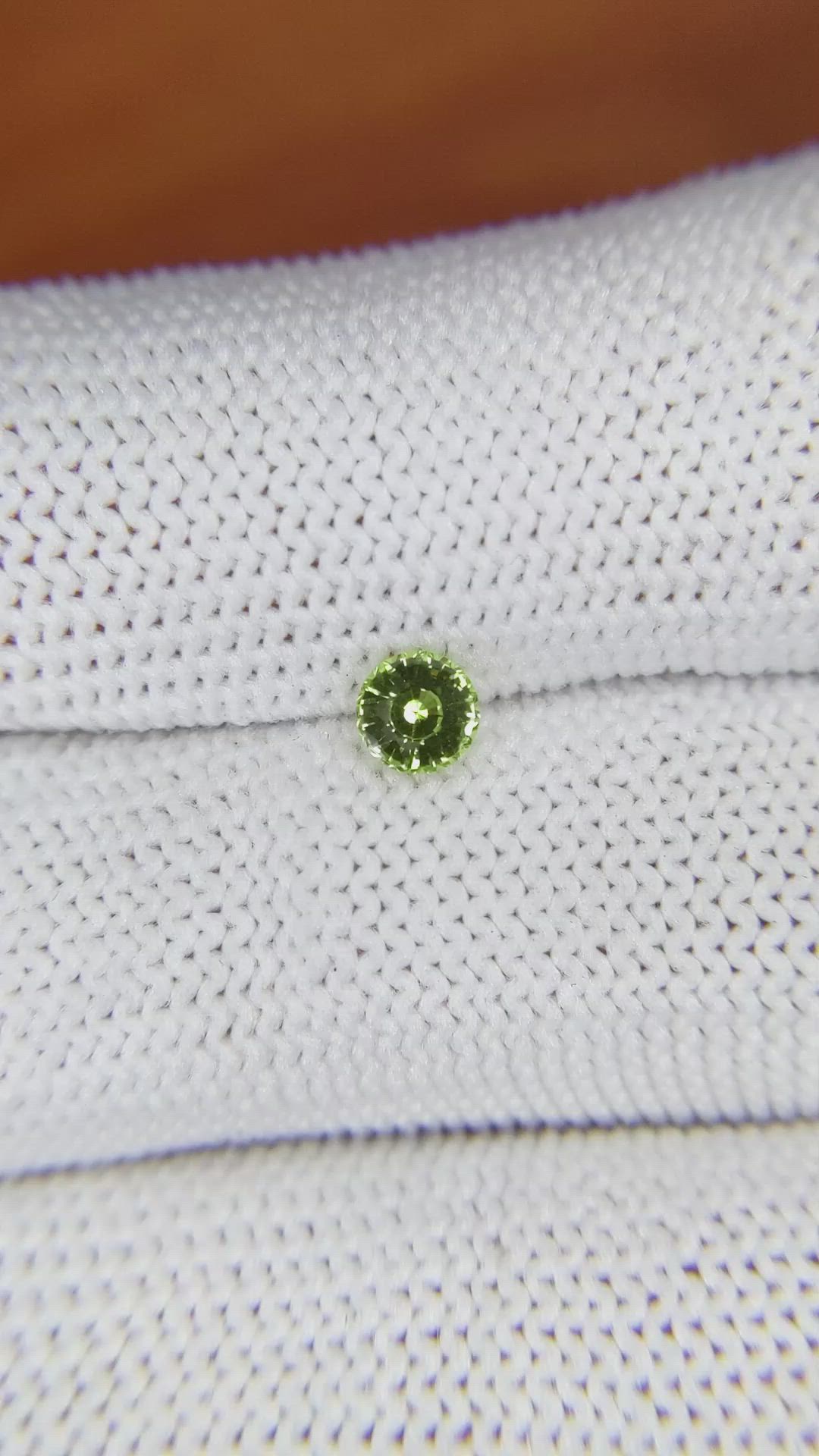 0.41 Ct. Yellowish Green Chrysoberyl from Ceylon (Sri Lanka) Size Video