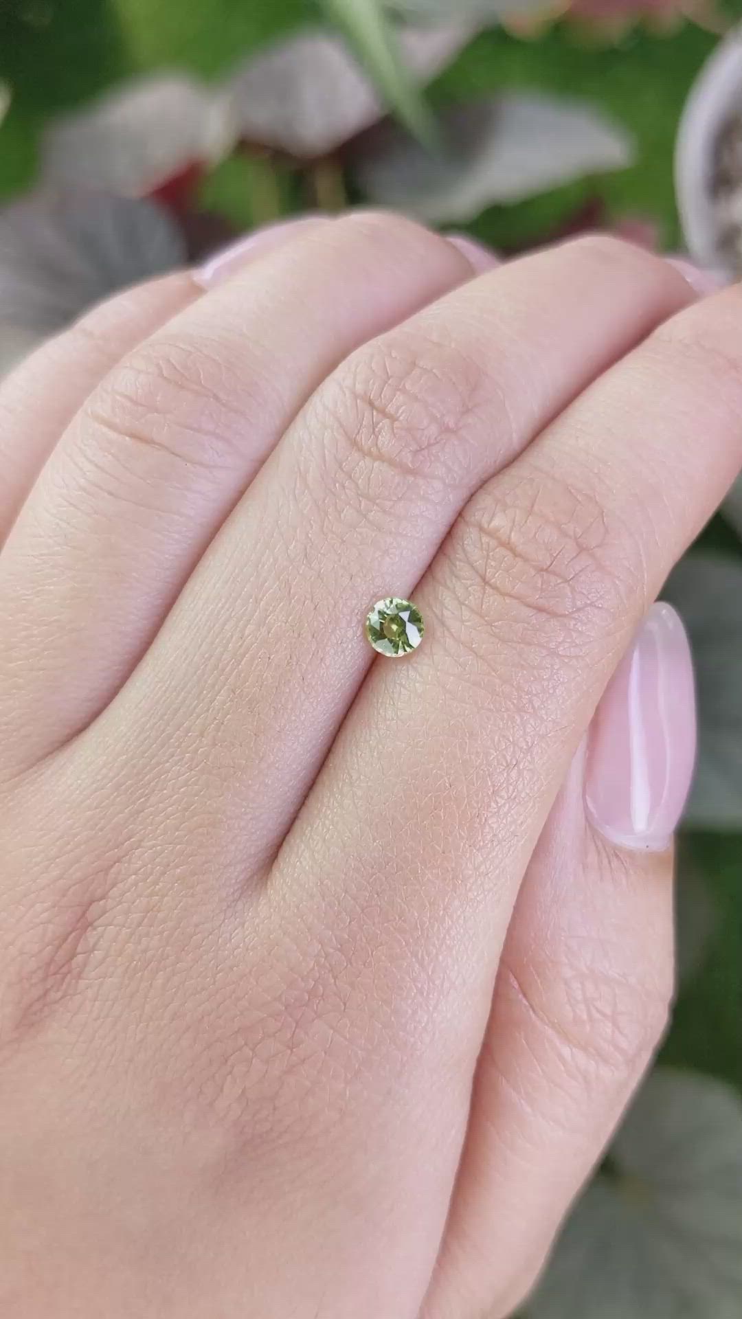 0.41 Ct. Chrysoberyl from Ceylon (Sri Lanka) Size Video