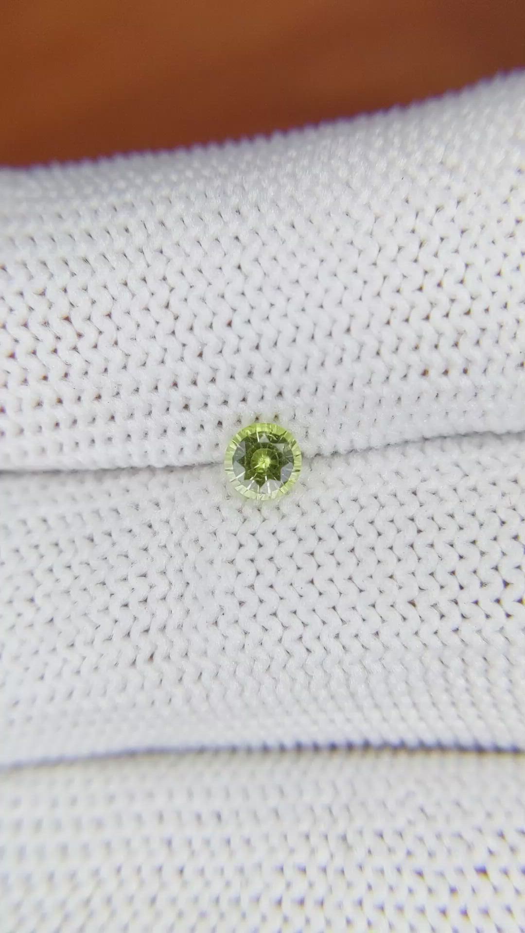 0.33 Ct. Yellowish Green Chrysoberyl from Ceylon (Sri Lanka) Size Video