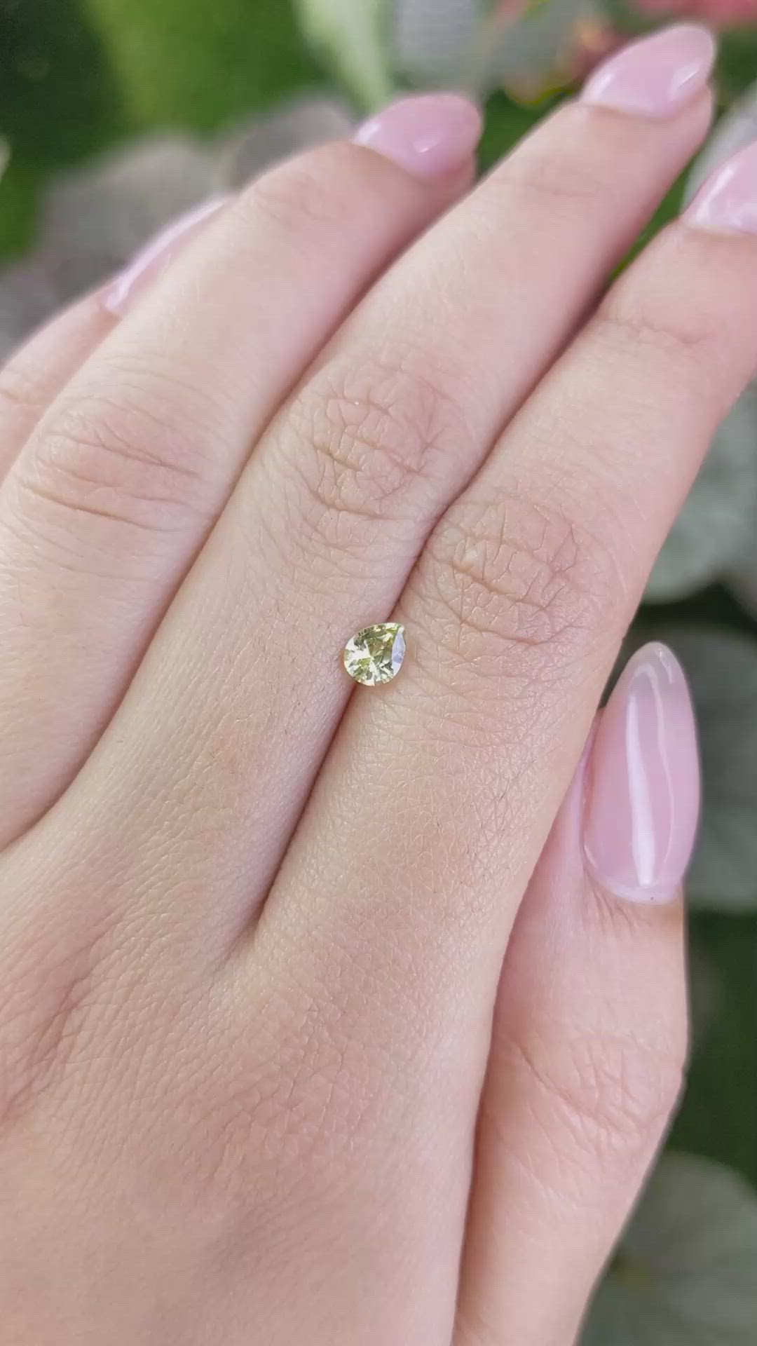 0.40 Ct. Greenish Yellow Chrysoberyl from Ceylon (Sri Lanka) Size Video