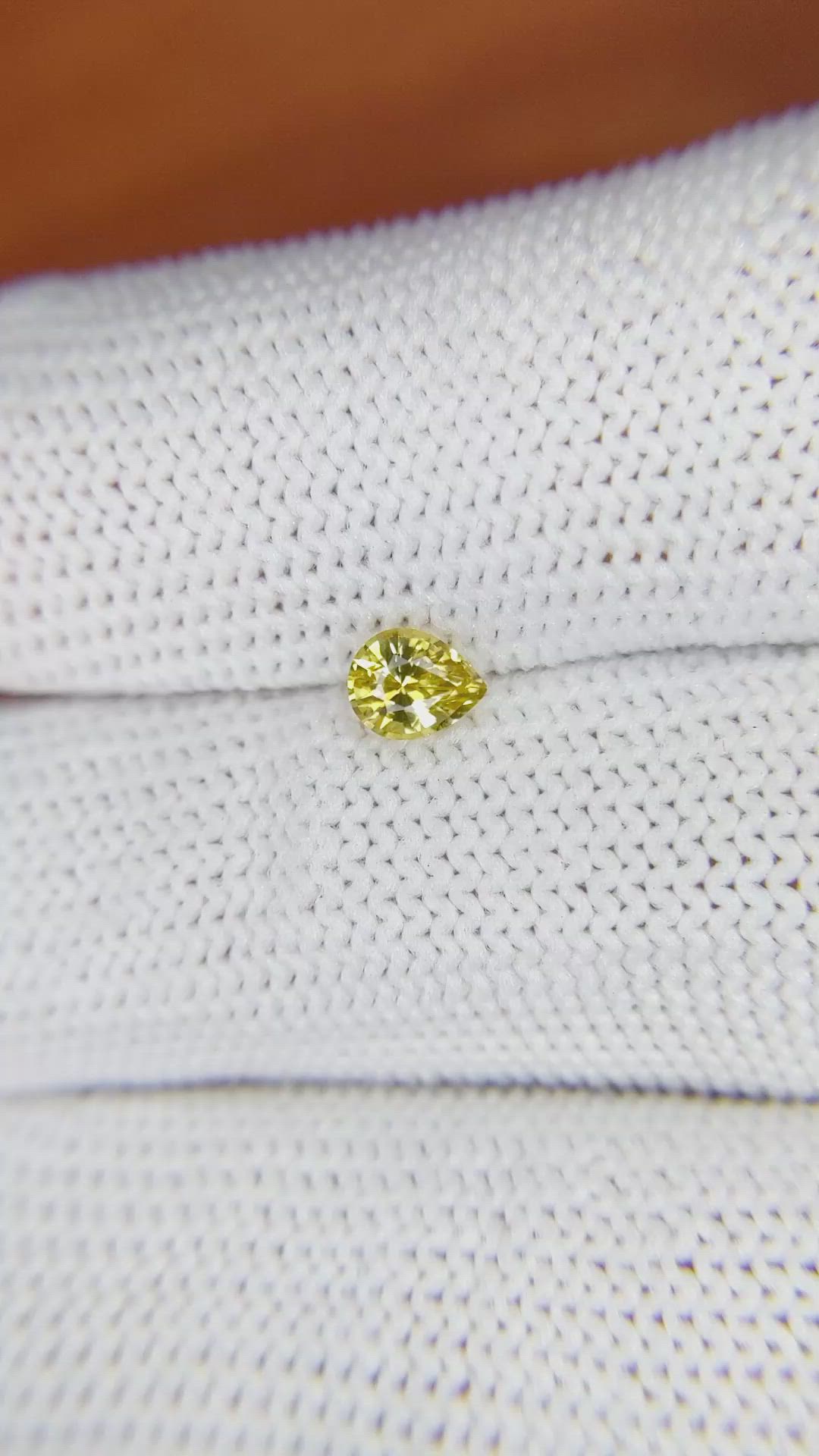 0.46 Ct. Chrysoberyl from Ceylon (Sri Lanka) Size Video