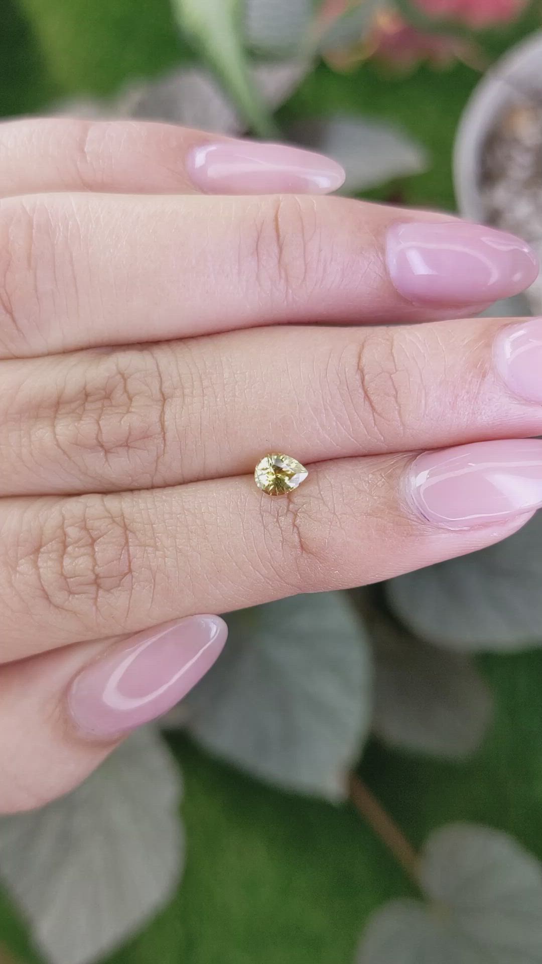 0.46 Ct. Chrysoberyl from Ceylon (Sri Lanka) Size Video