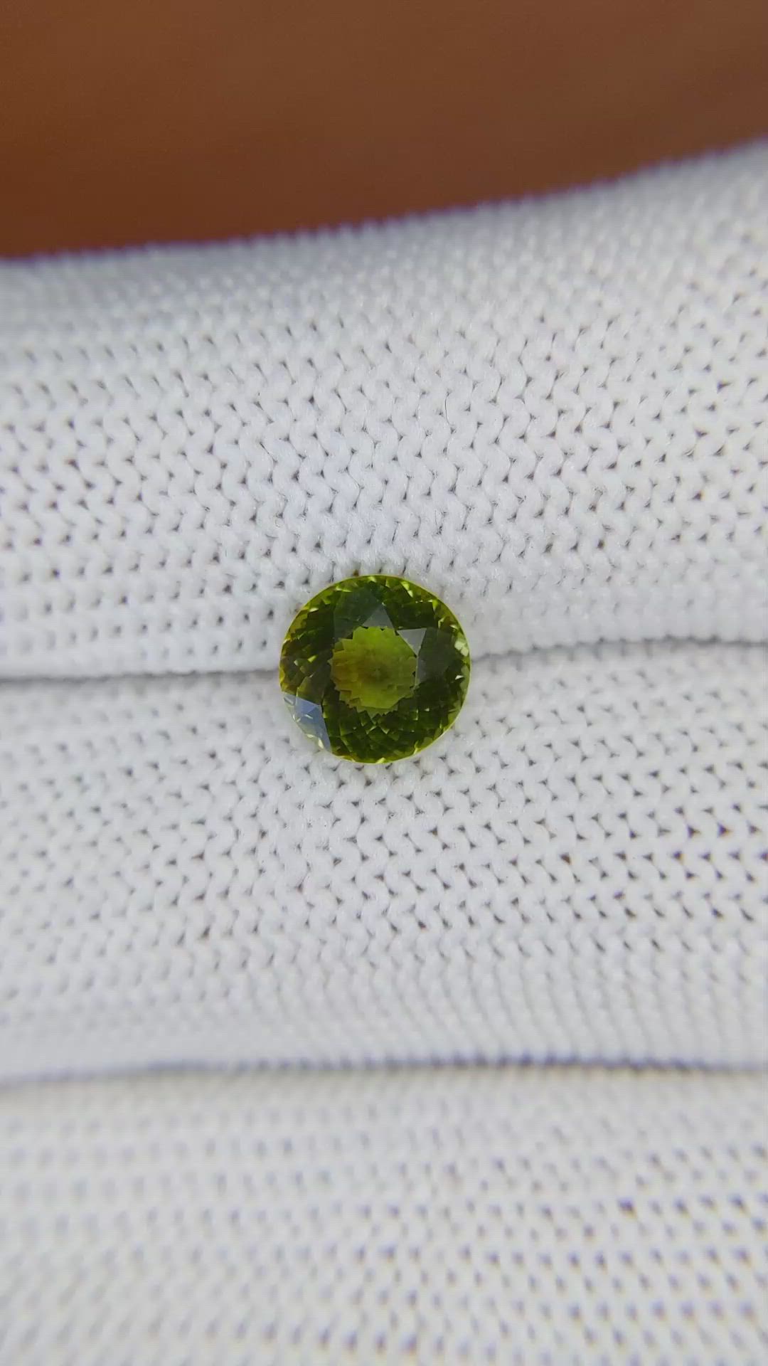 1.50 Ct. Yellowish Green Tourmaline from Ceylon (Sri Lanka) Size Video