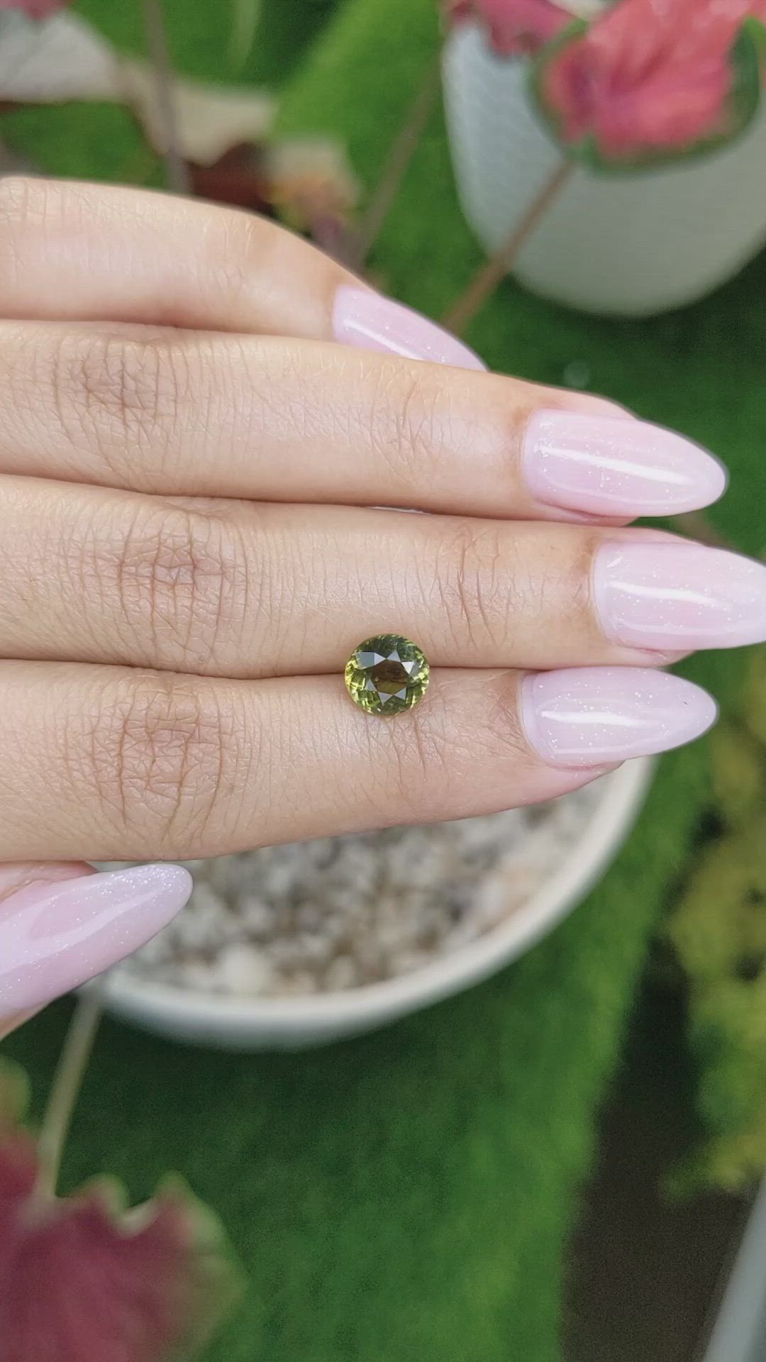 1.50 Ct. Yellowish Green Tourmaline from Ceylon (Sri Lanka) Size Video