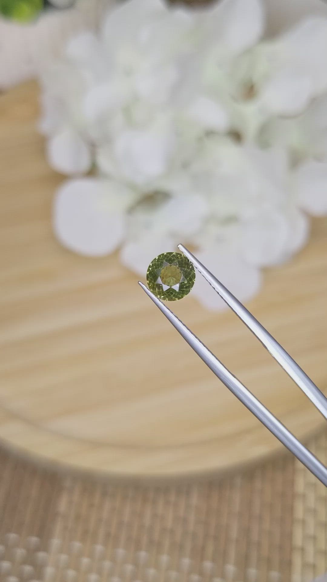 1.50 Ct. Yellowish Green Tourmaline from Ceylon (Sri Lanka) Size Video