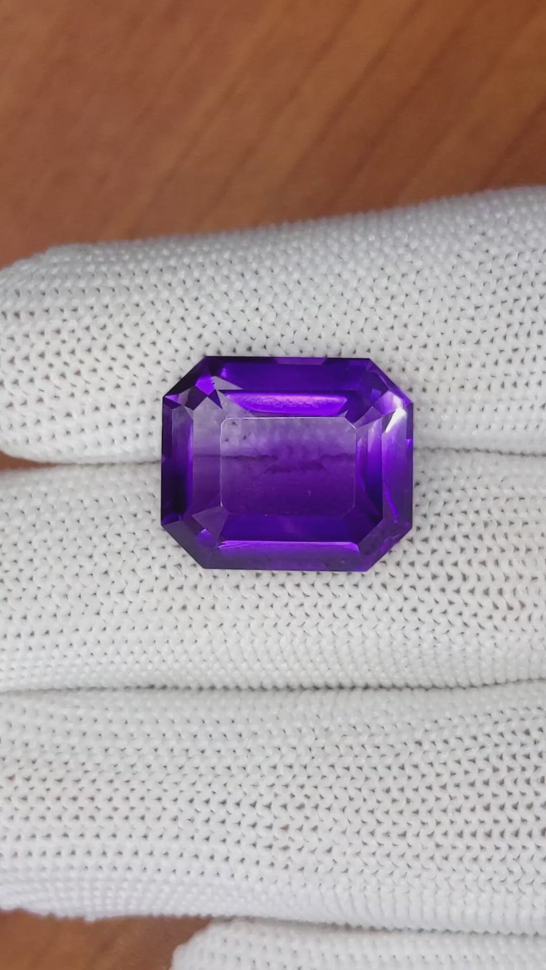 16.19 Ct. Amethyst from Ceylon (Sri Lanka) Size Video