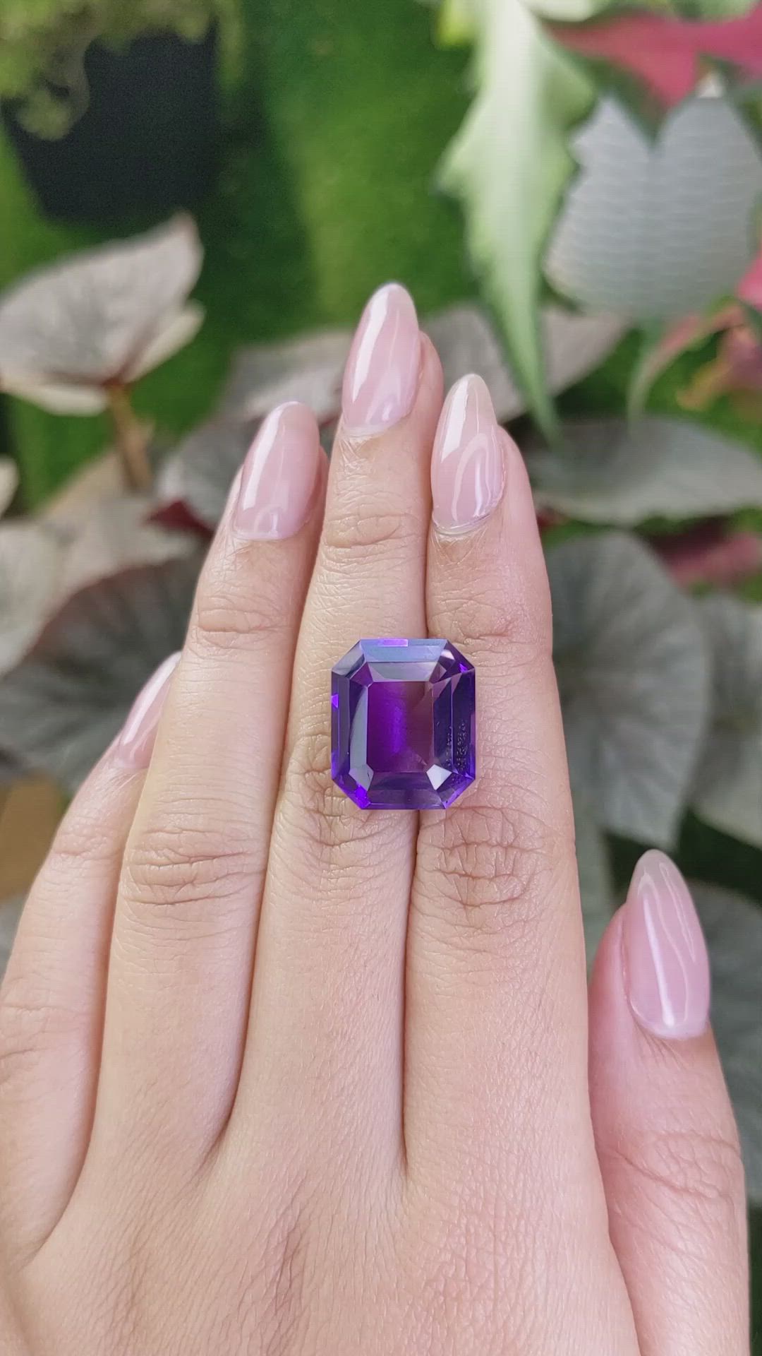 16.19 Ct. Amethyst from Ceylon (Sri Lanka) Size Video