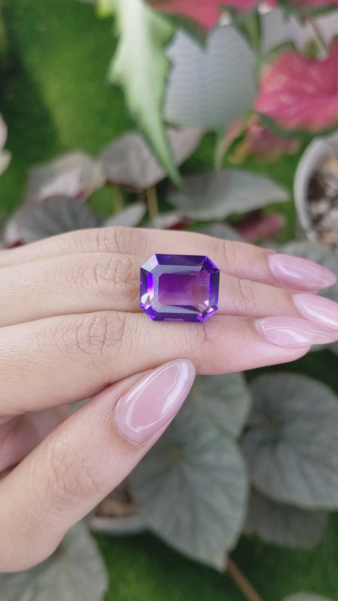 16.19 Ct. Amethyst from Ceylon (Sri Lanka) Size Video