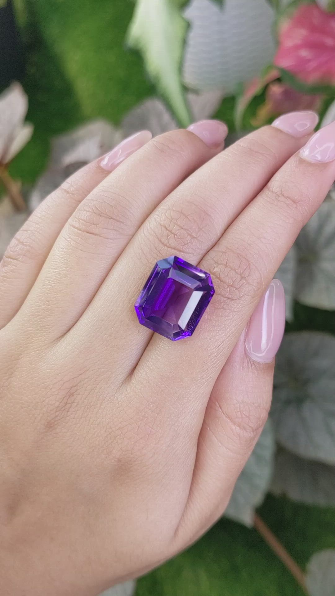 16.19 Ct. Amethyst from Ceylon (Sri Lanka) Size Video