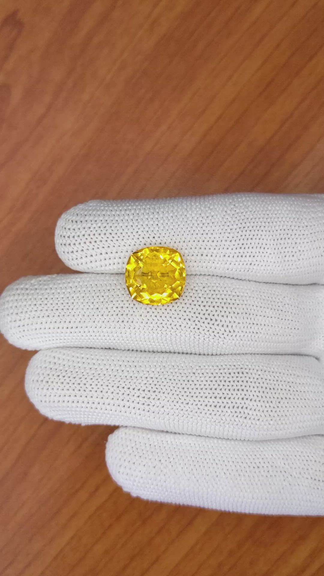 6.10 Ct. Yellow Citrine from Ceylon (Sri Lanka) Size Video