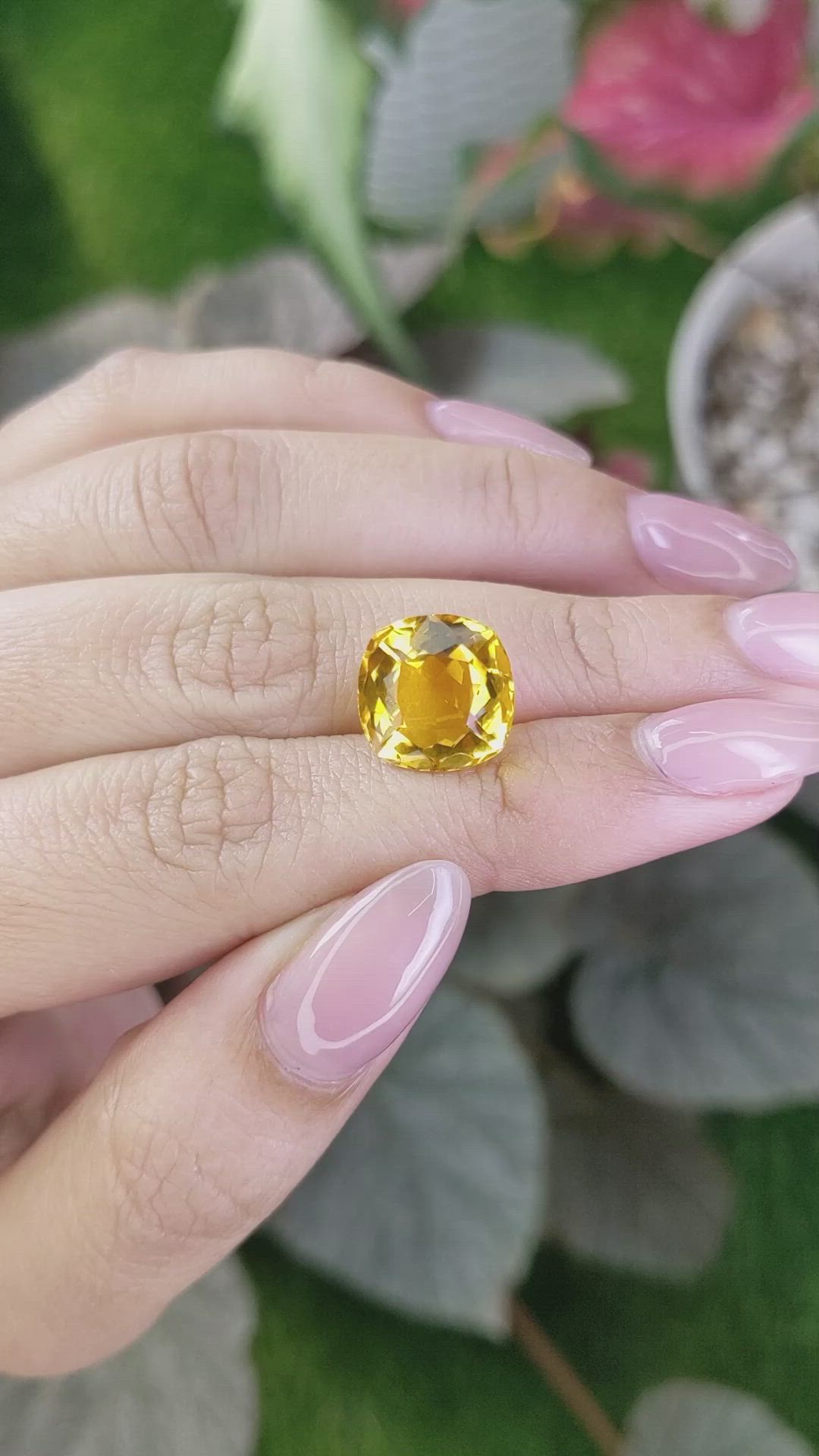 6.57 Ct. Citrine from Ceylon (Sri Lanka) Size Video