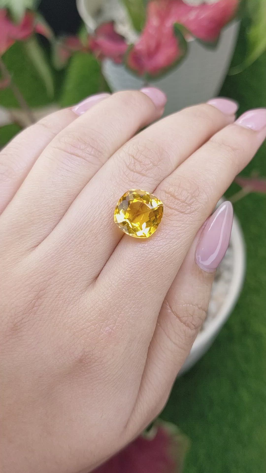 6.57 Ct. Citrine from Ceylon (Sri Lanka) Size Video
