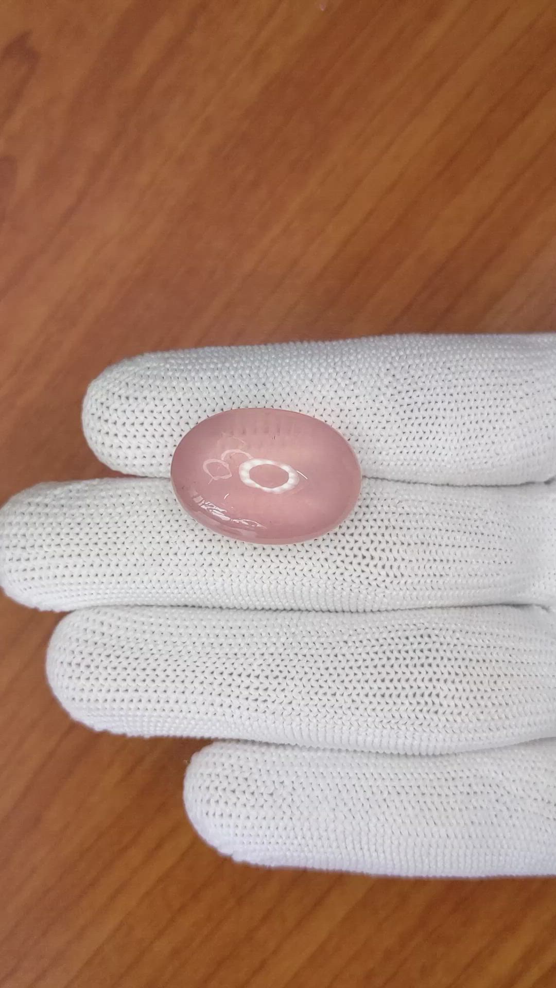 31.32 Ct. Pink Star Rose Quartz from Ceylon (Sri Lanka) Size Video