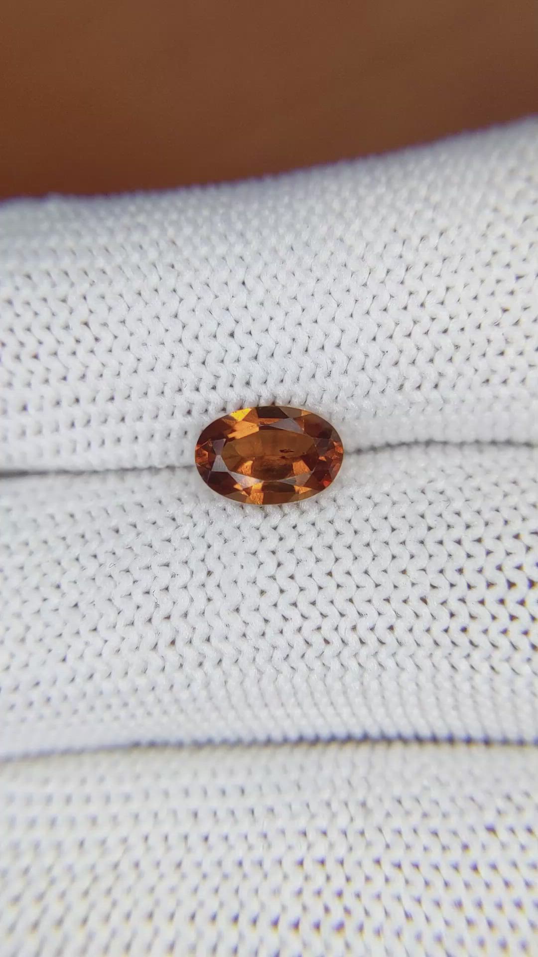 1.36 Ct. Hessonite Garnet from Madagascar Size Video