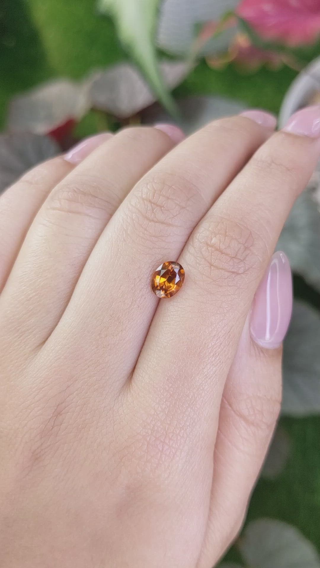 1.27 Ct. Hessonite Garnet from Madagascar Size Video
