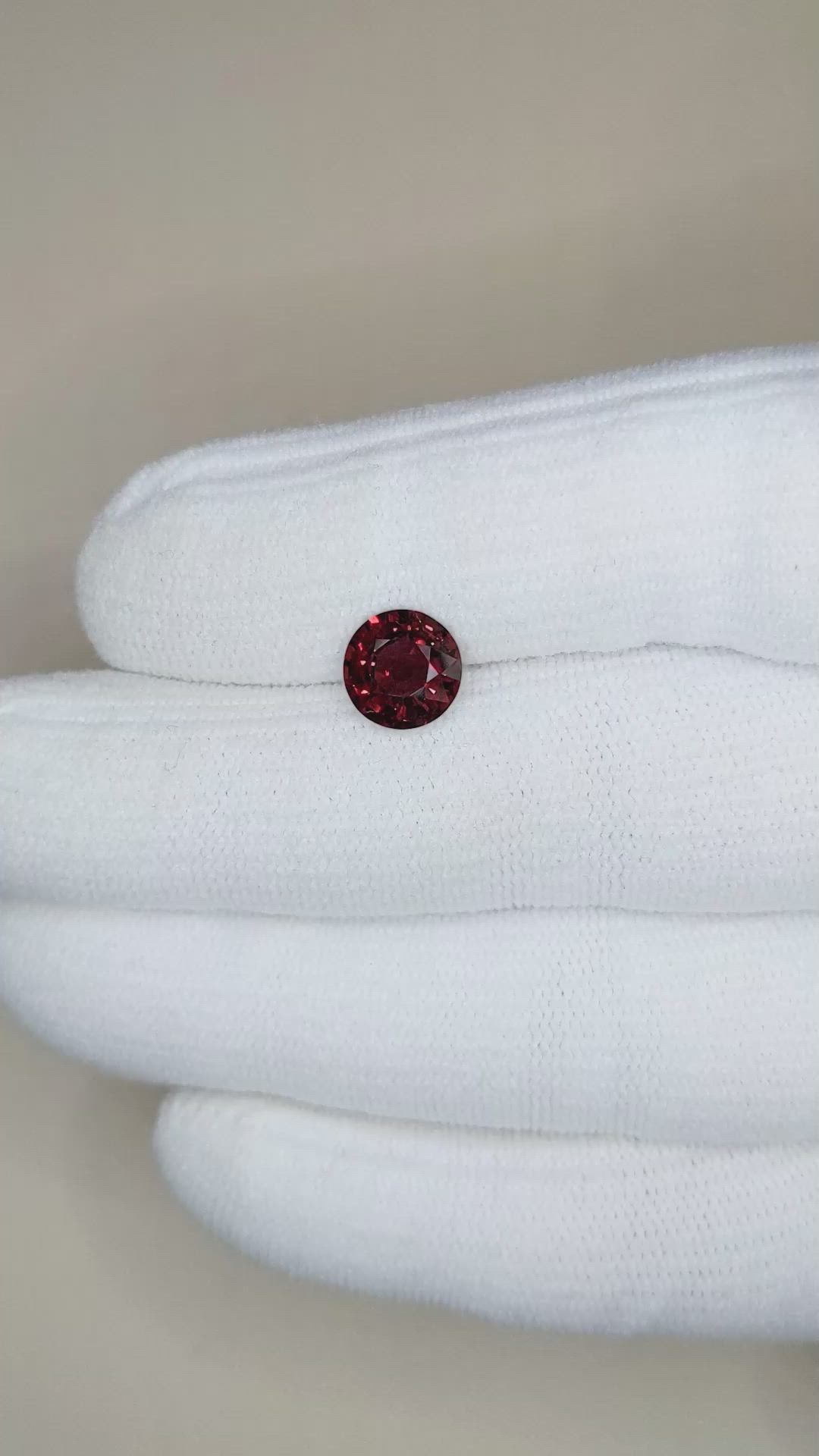 2.20 Ct. Red Spinel from Burma (Myanmar) Size Video