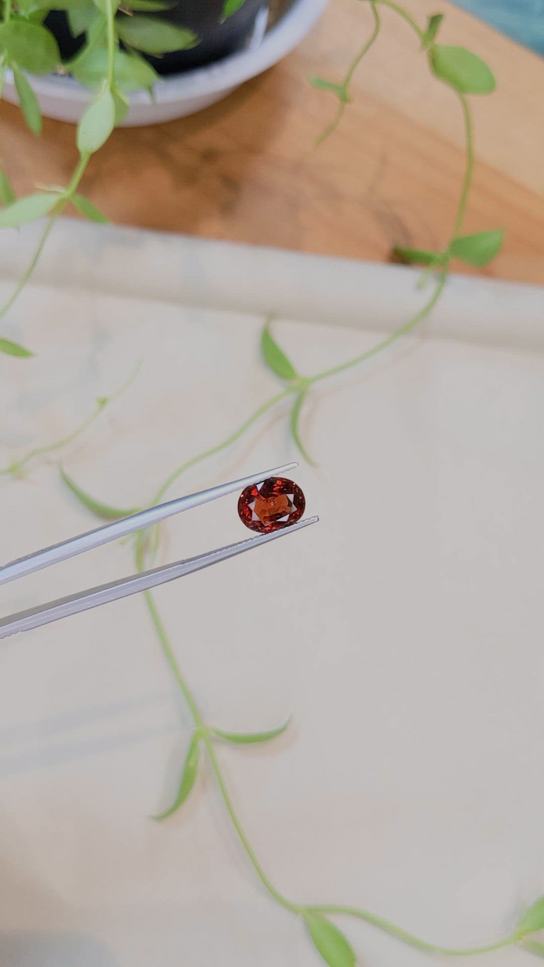 3.18 Ct. Orangish Red Spinel from Burma (Myanmar) Size Video