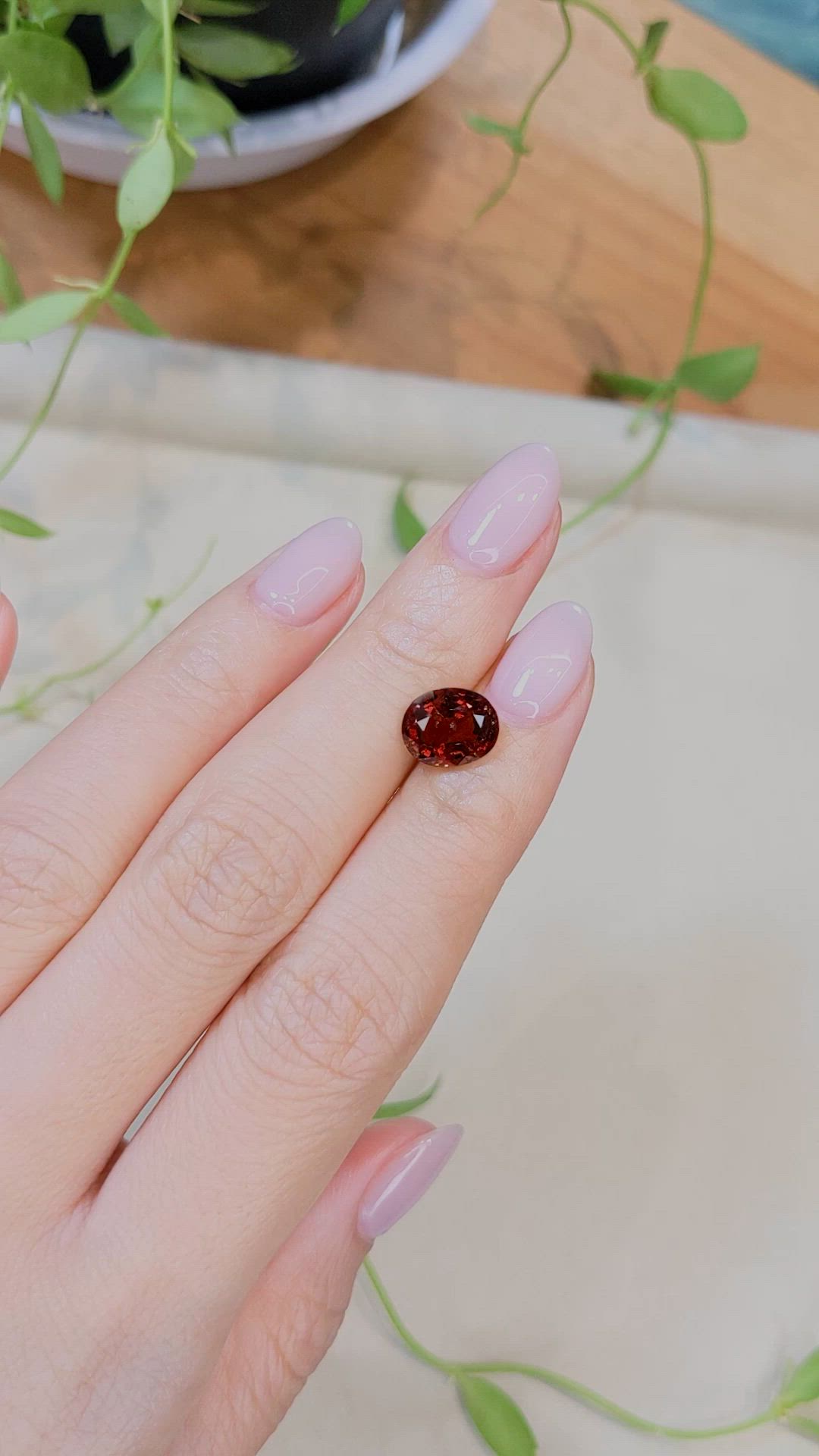 3.18 Ct. Orangish Red Spinel from Burma (Myanmar) Size Video