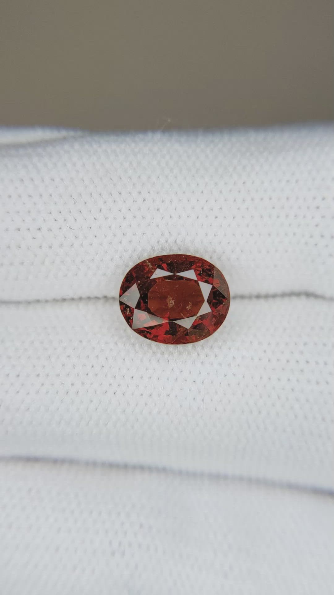 3.18 Ct. Orangish Red Spinel from Burma (Myanmar) Size Video