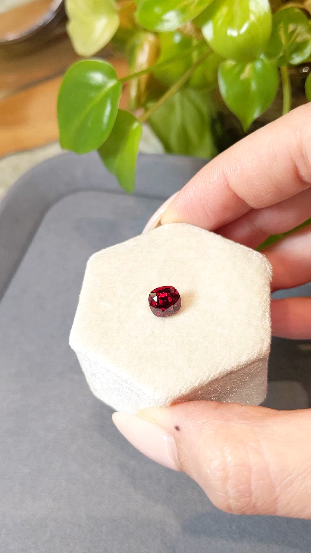 1.78 Ct. Red Spinel from Burma (Myanmar) Size Video