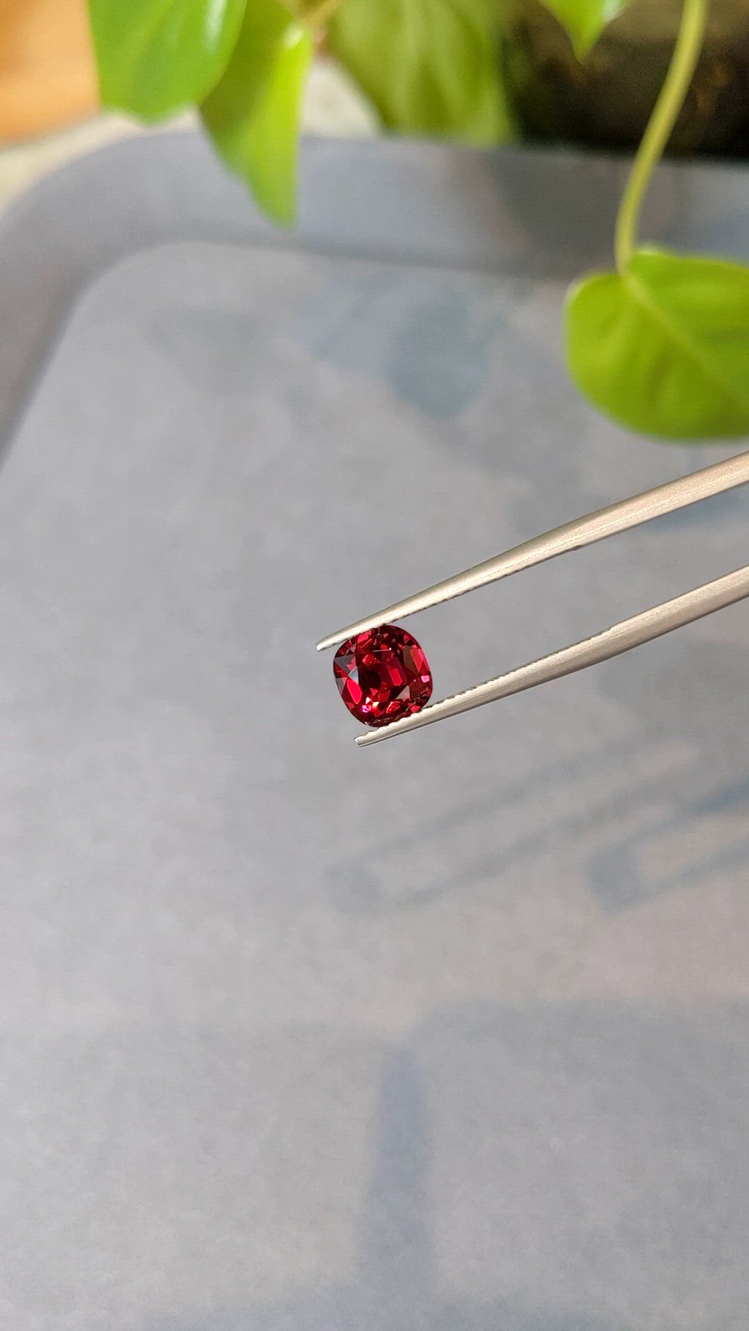 1.78 Ct. Red Spinel from Burma (Myanmar) Size Video
