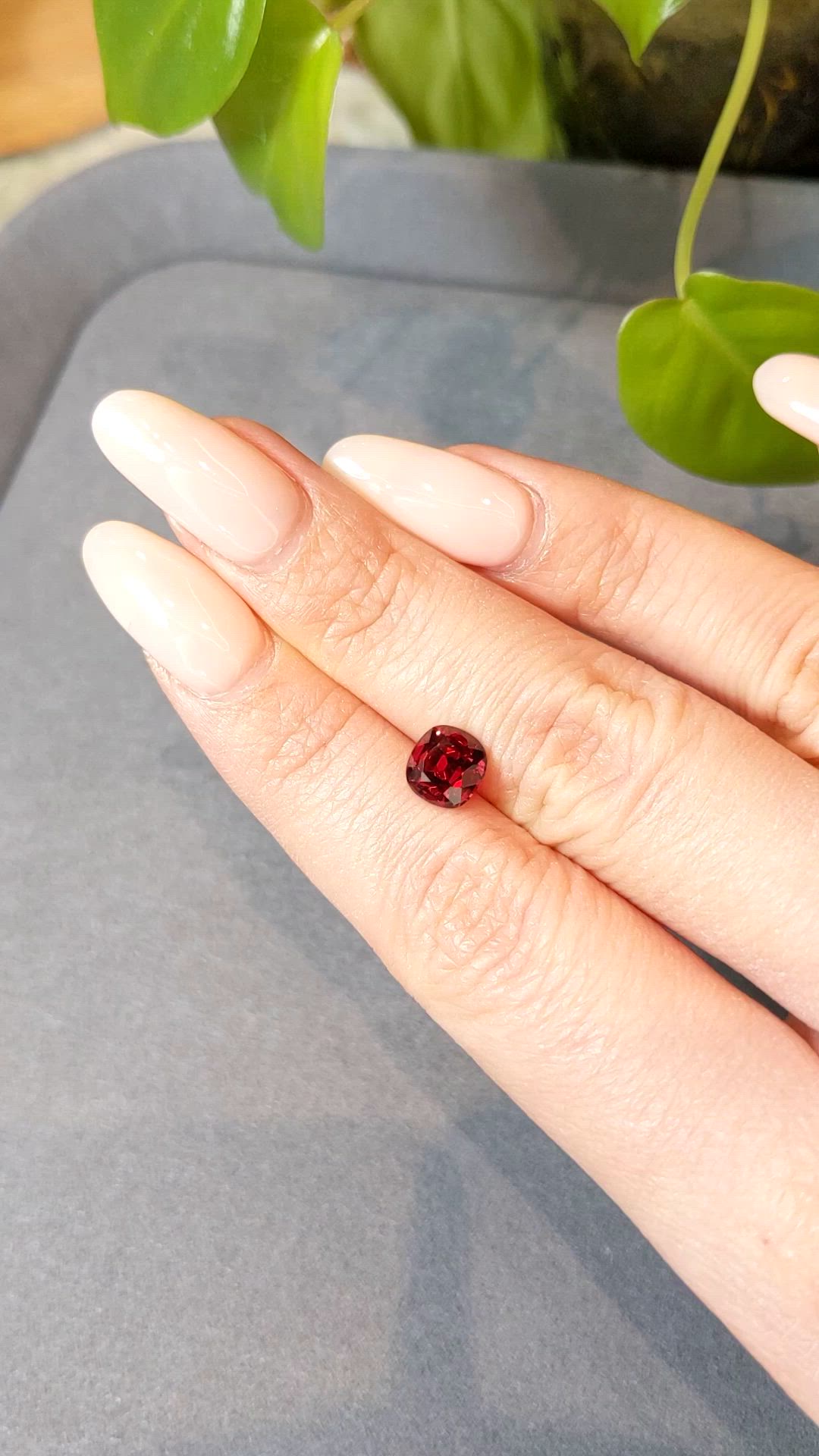 1.78 Ct. Red Spinel from Burma (Myanmar) Size Video