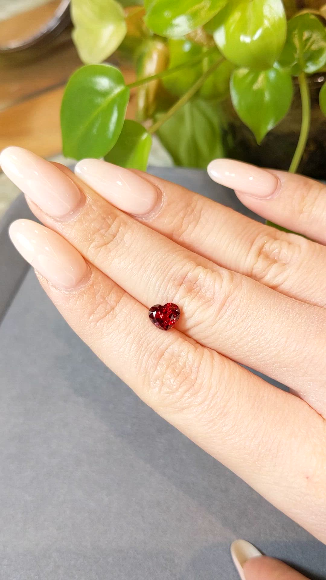 1.57 Ct. Red Spinel from Burma (Myanmar) Size Video