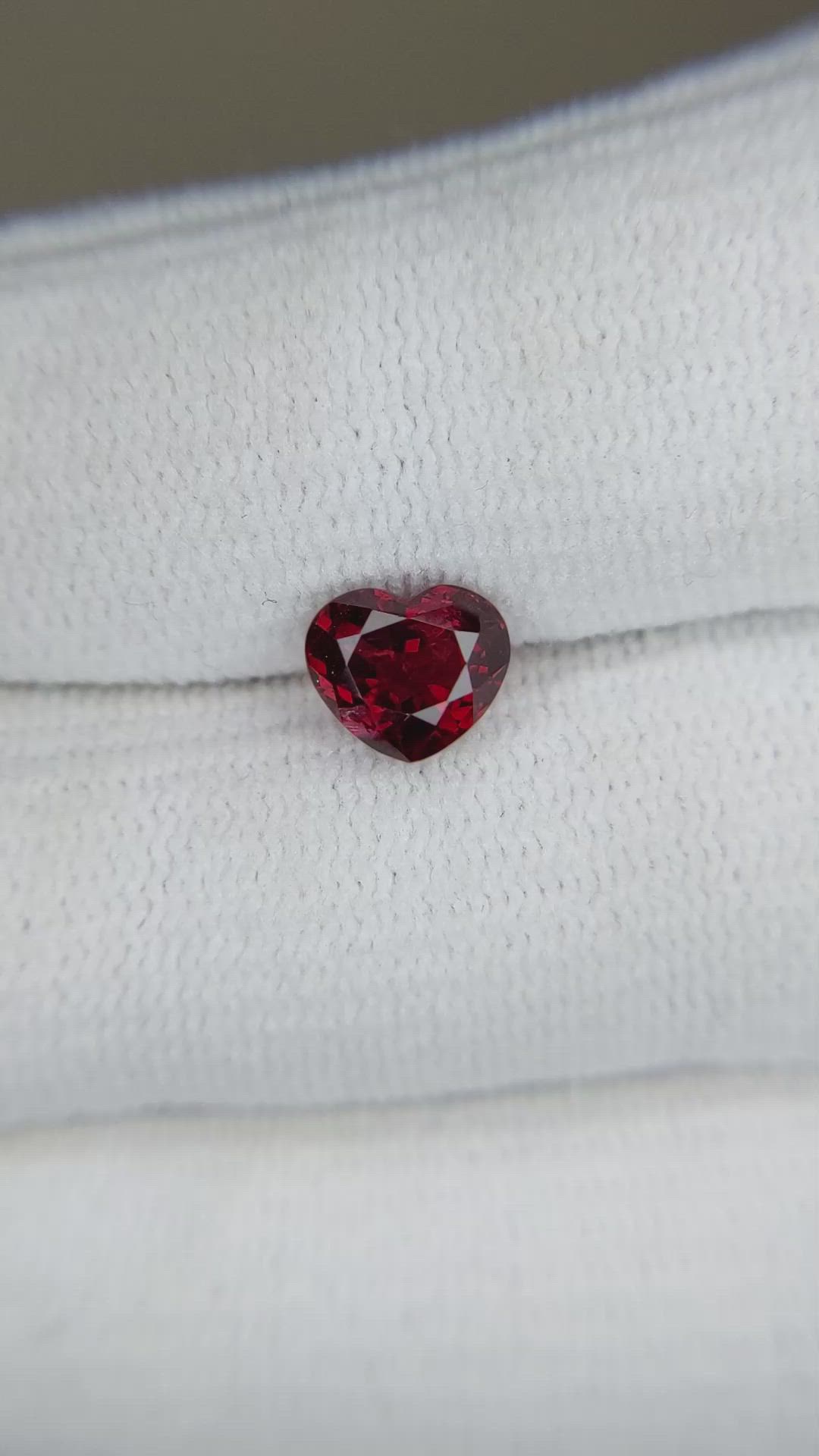 1.57 Ct. Red Spinel from Burma (Myanmar) Size Video