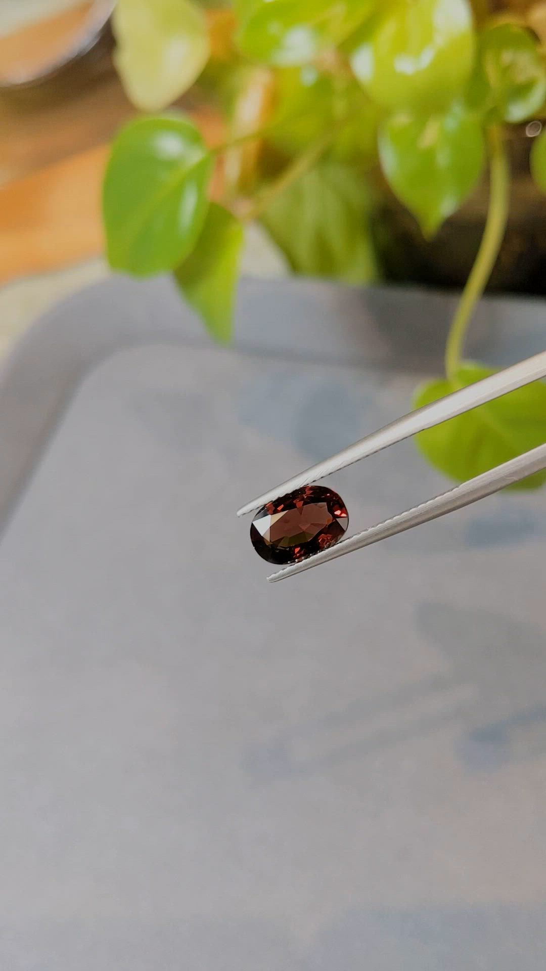 2.48 Ct. Orangish Red Spinel from Burma (Myanmar) Size Video