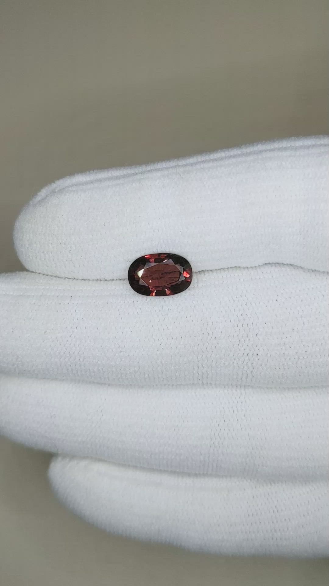 2.48 Ct. Orangish Red Spinel from Burma (Myanmar) Size Video
