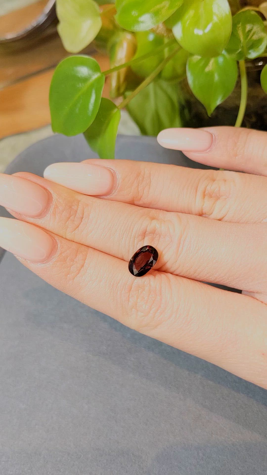 2.48 Ct. Orangish Red Spinel from Burma (Myanmar) Size Video