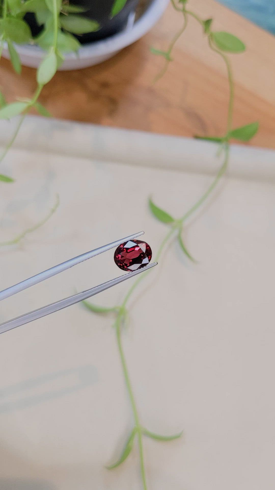 4.41 Ct. Pinkish Red Spinel from Burma (Myanmar) Size Video