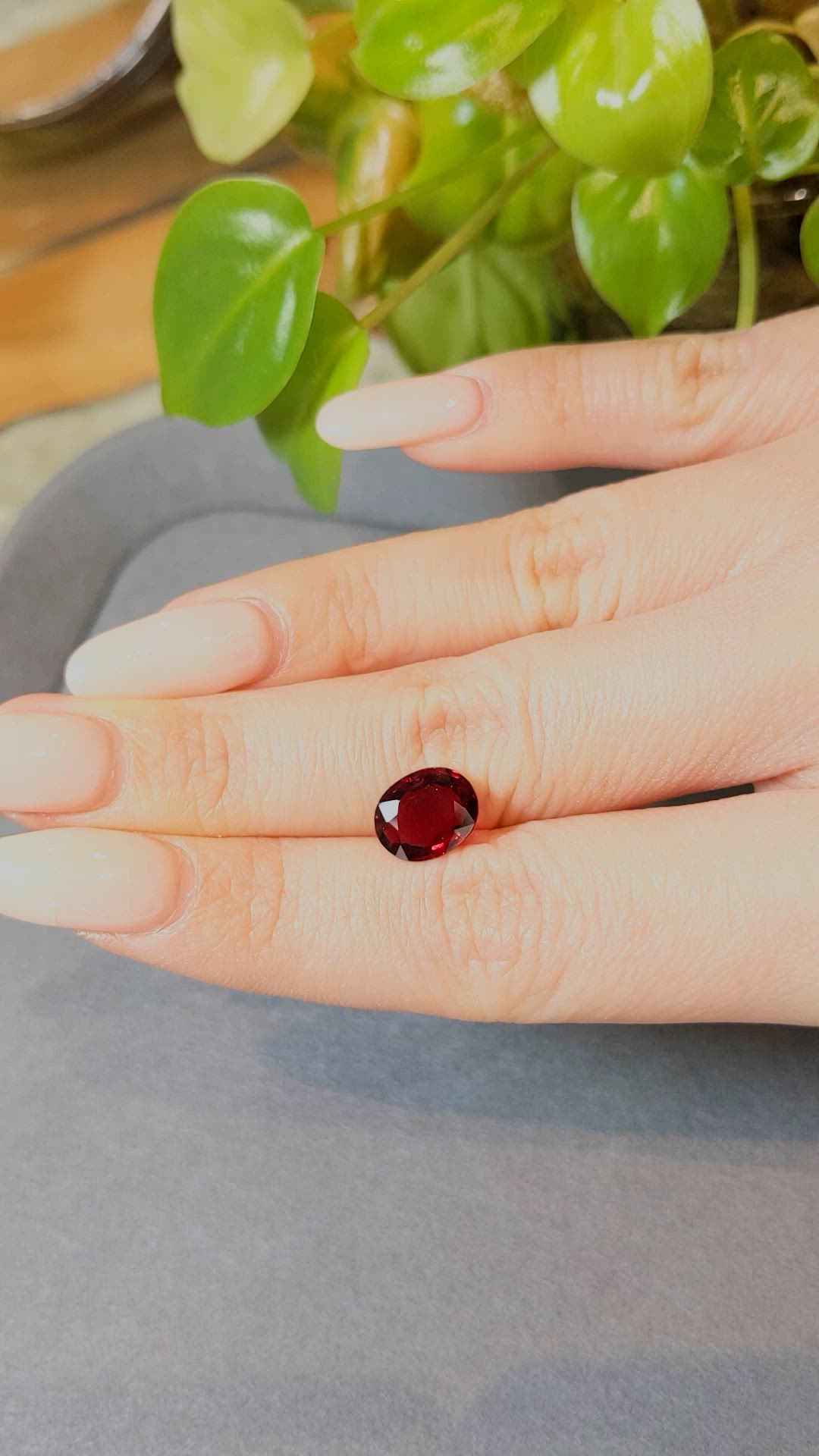 2.97 Ct. Red Spinel from Burma (Myanmar) Size Video