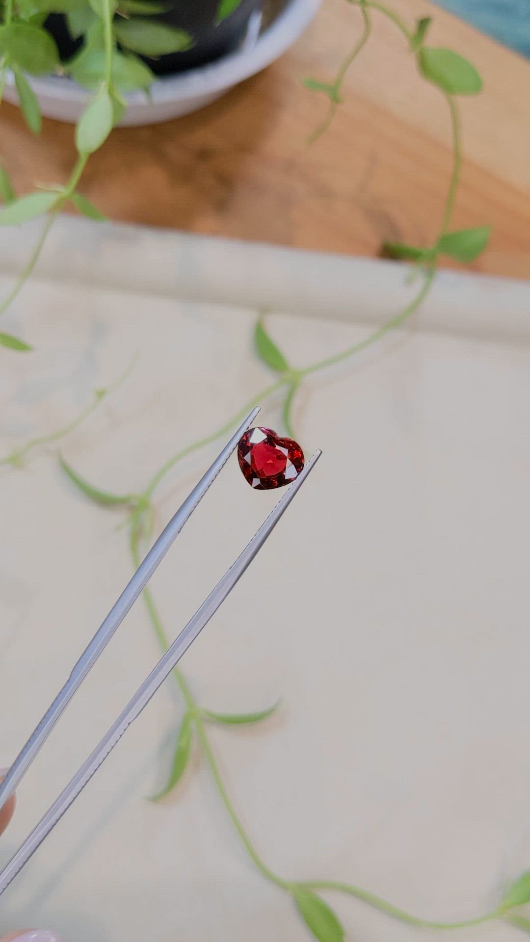 3.35 Ct. Red Spinel from Burma (Myanmar) Size Video