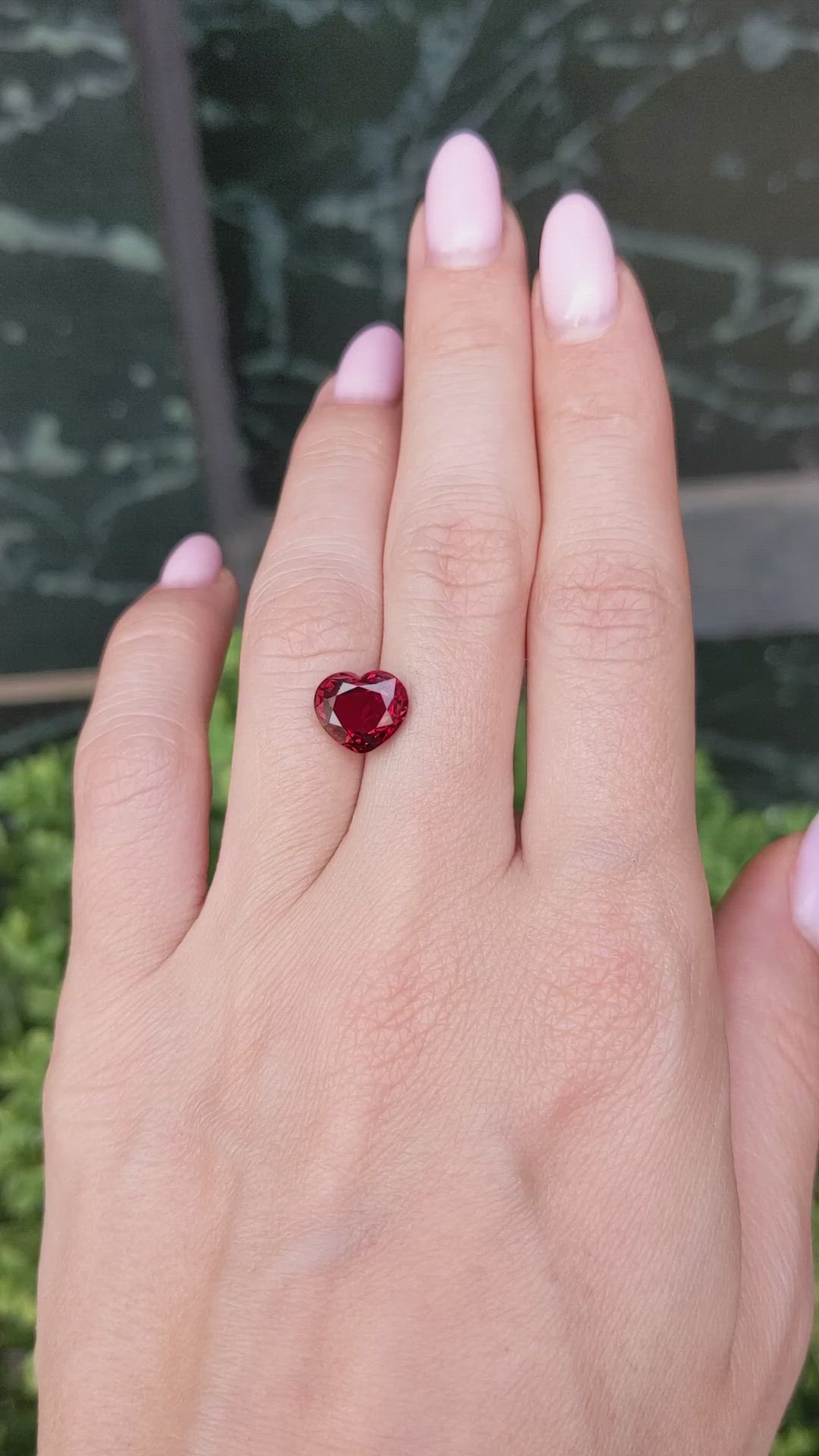 3.35 Ct. Red Spinel from Burma (Myanmar) Size Video