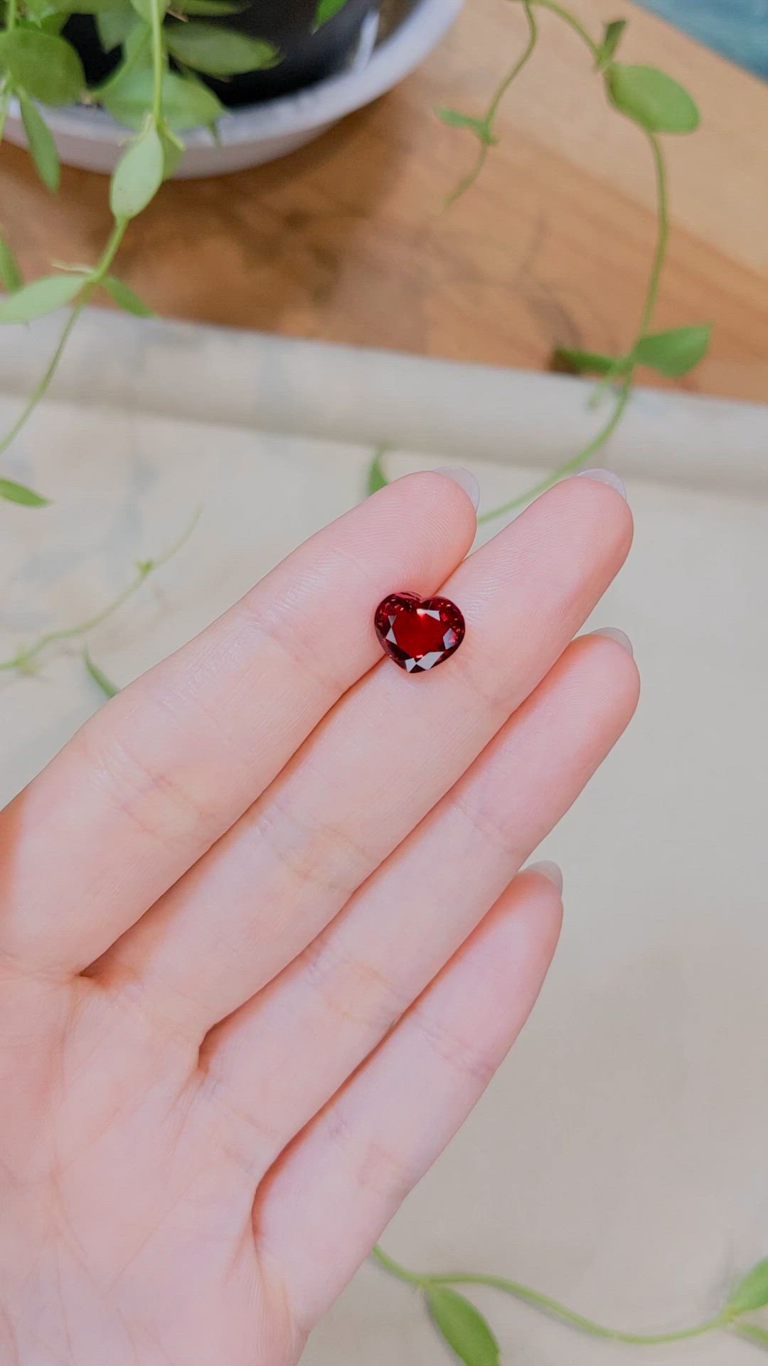 3.35 Ct. Red Spinel from Burma (Myanmar) Size Video