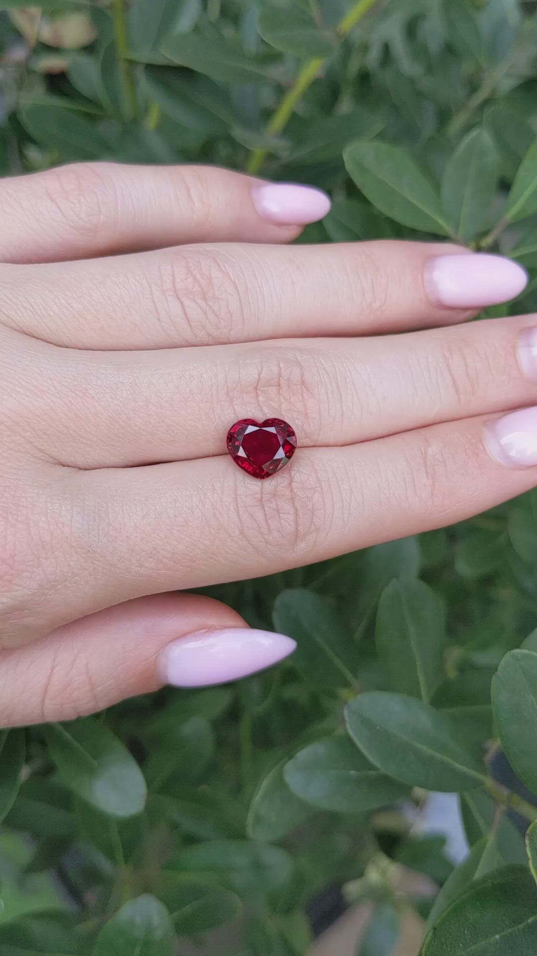 3.35 Ct. Red Spinel from Burma (Myanmar) Size Video