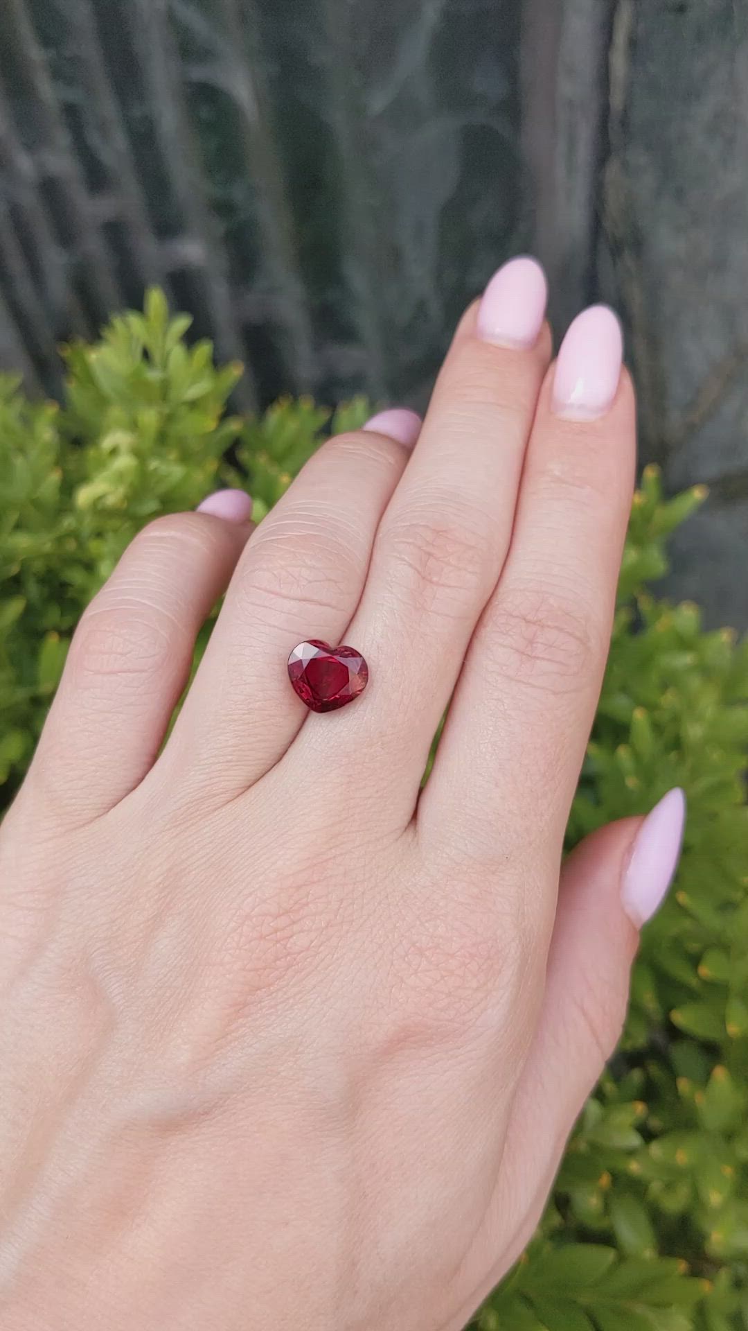 3.35 Ct. Red Spinel from Burma (Myanmar) Size Video