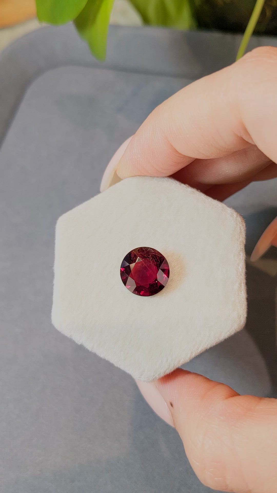 4.55 Ct. Red Spinel from Burma (Myanmar) Size Video