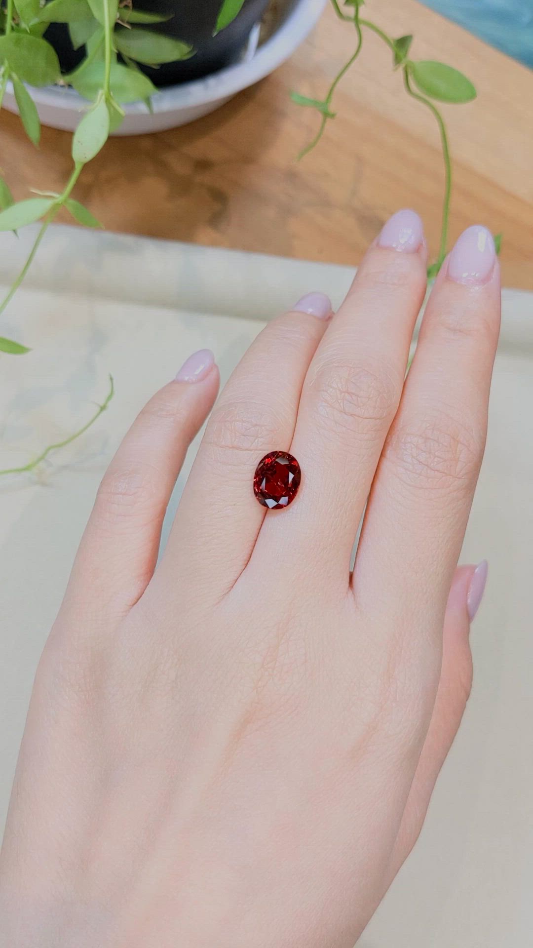 3.10 Ct. Red Spinel from Burma (Myanmar) Size Video