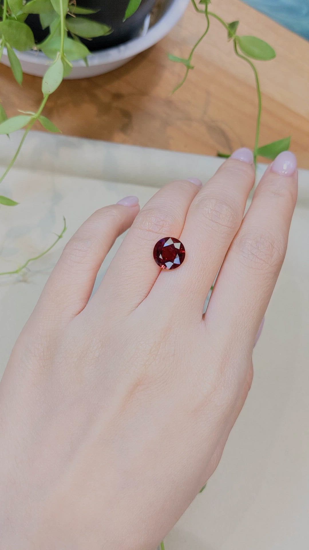 3.95 Ct. Red Spinel from Burma (Myanmar) Size Video