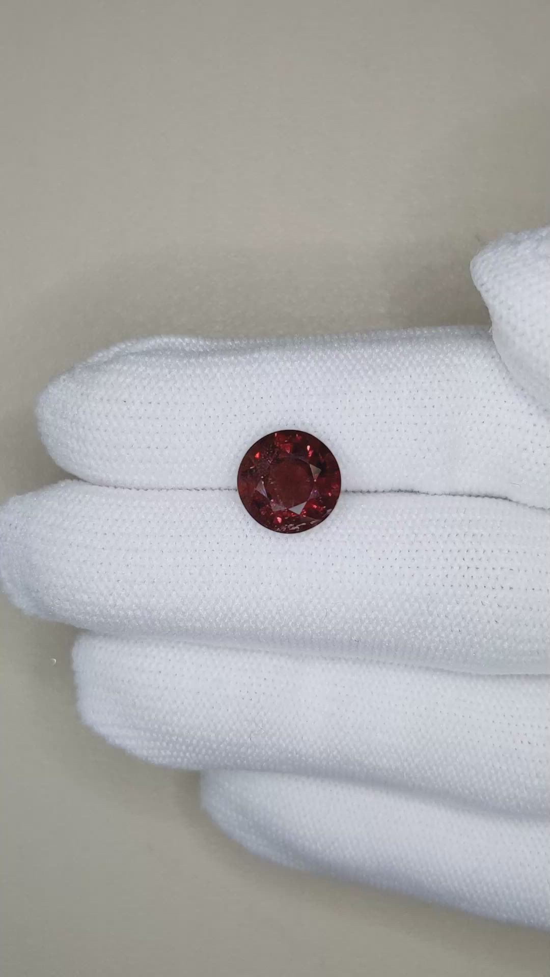 3.95 Ct. Red Spinel from Burma (Myanmar) Size Video