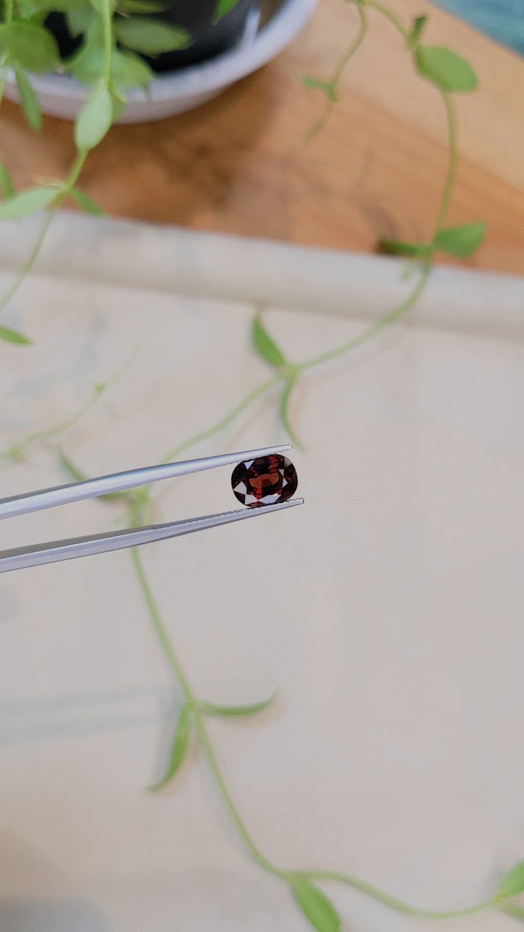 2.43 Ct. Orangish Red Spinel from Burma (Myanmar) Size Video