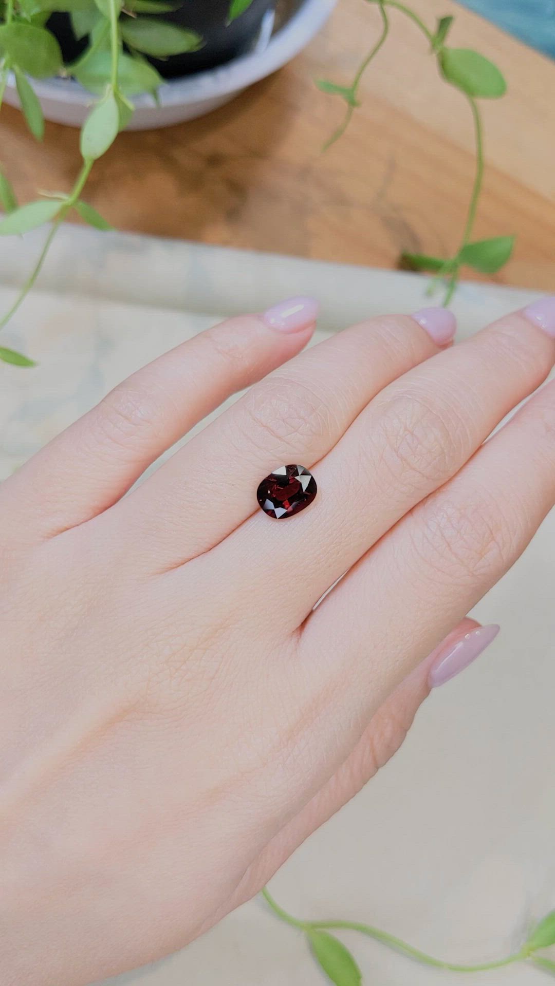 2.43 Ct. Orangish Red Spinel from Burma (Myanmar) Size Video