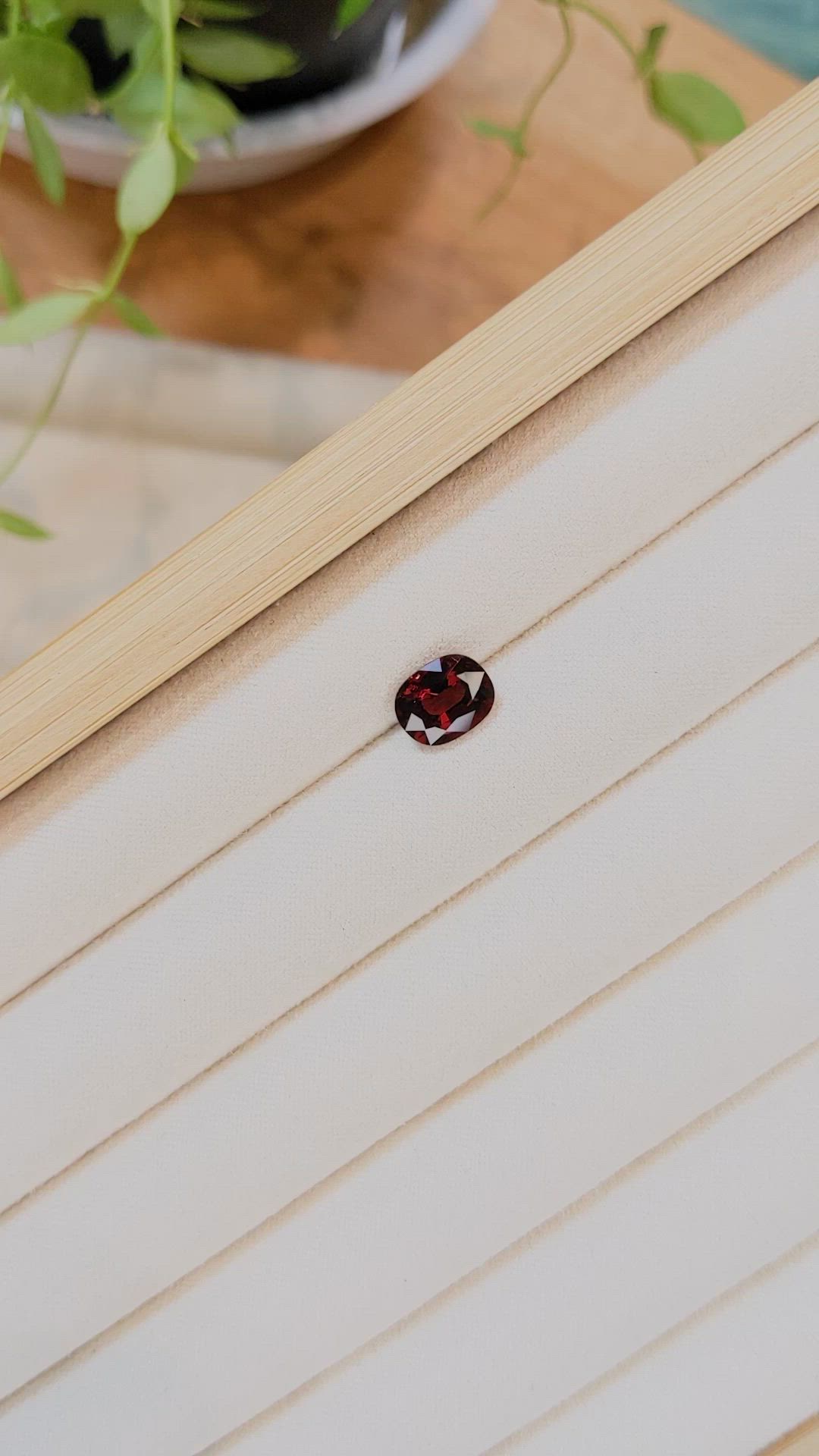 2.43 Ct. Orangish Red Spinel from Burma (Myanmar) Size Video