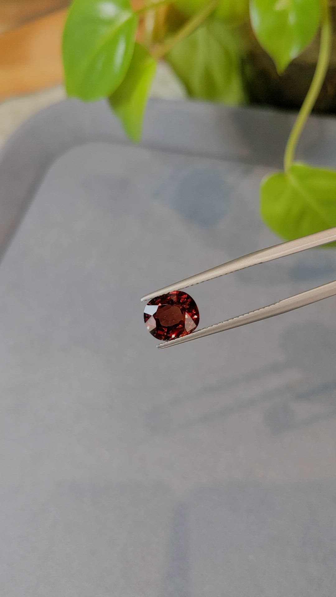 2.15 Ct. Orangish Red Spinel from Burma (Myanmar) Size Video